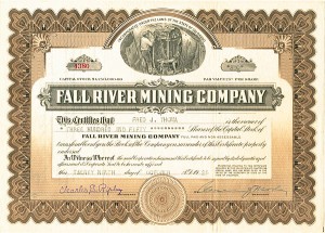 Fall River Mining Co. - Stock Certificate