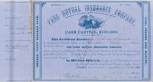 Fame Mutual Insurance Co. - Stock Certificate