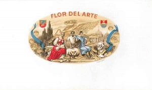 Cigar Box Label Flor Del Arte - <b>Not Actual Cigars</b>