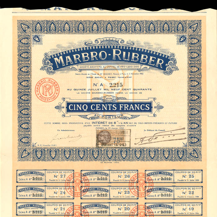 Marbro-Rubber - 500 Francs