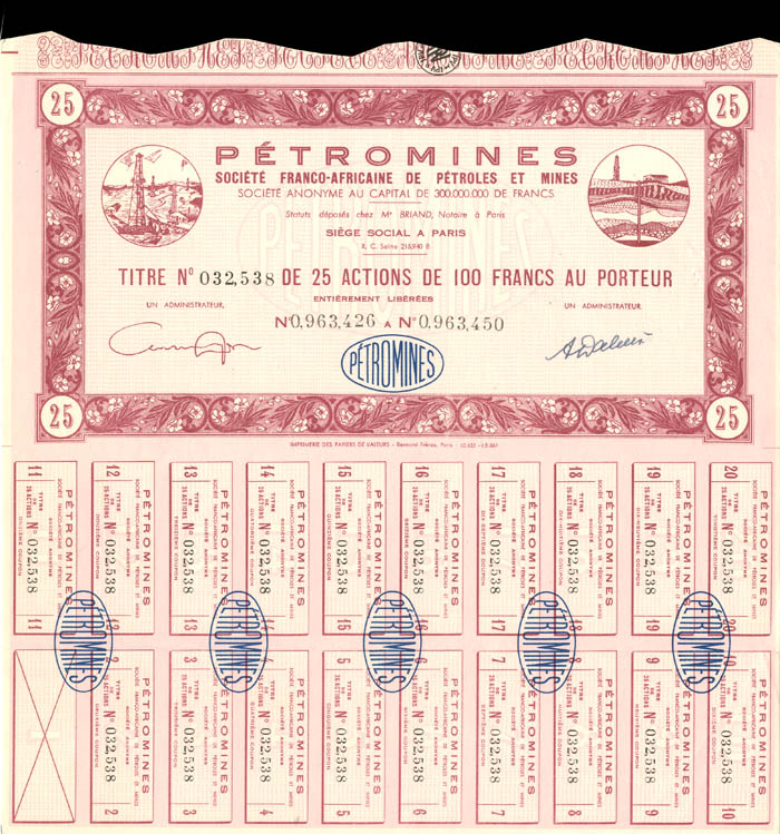 Petromines - Stock Certificate