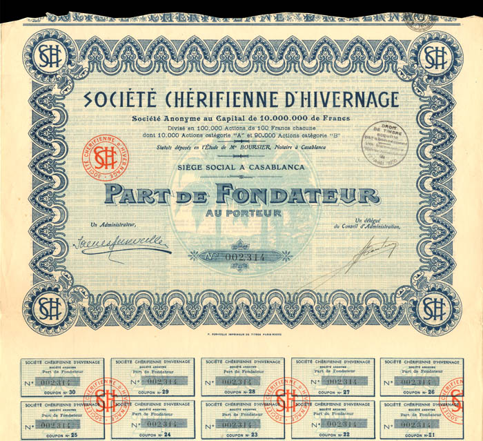 Societe Cherifienne D'Hivernage