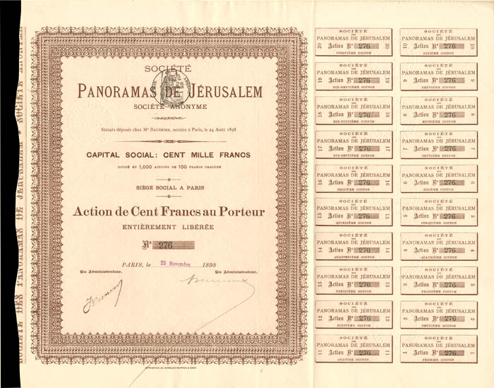 Societe Des Panoramas De Jerusalem