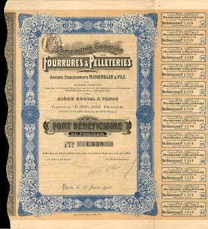 Compagnie Generale De Fourrures and Pelleteries