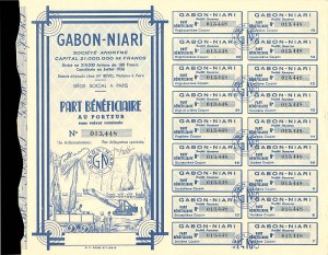Gabon-Niari - Stock Certificate