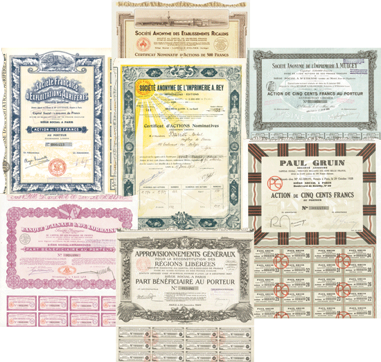 French Collection of Stocks