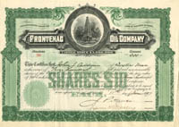 Frontenac Oil Co. - Stock Certificate