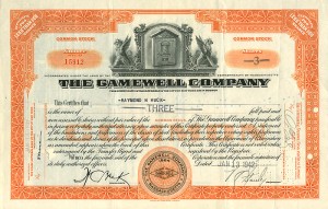 Gamewell Co. - Fire Alarms Stock Certificate