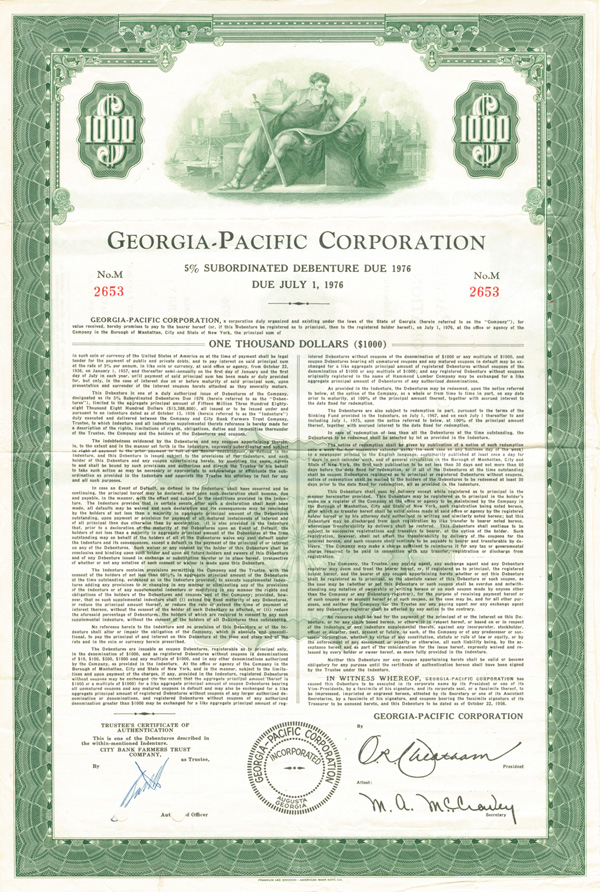 Georgia-Pacific Corporation - Bond