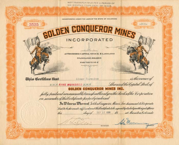 Golden Conqueror Mines Incorporated