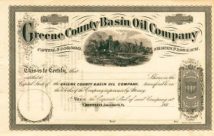 Greene County Basin Oil Co. - Stock Certificate