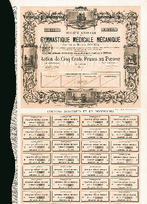 Gymnastique Medicale Mecanique - Stock Certificate