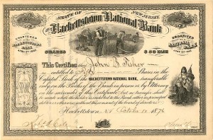 Hackettstown National Bank - Stock Certificate