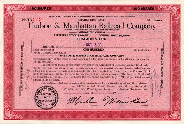 Hudson and Manhattan Railroad Co.