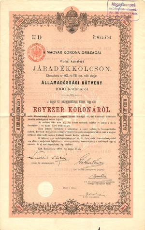 Royal Hungarian Bonds - Various Denominations