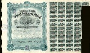 Compania Minera "Ignacio Rodriguez Ramos" - Stock Certificate