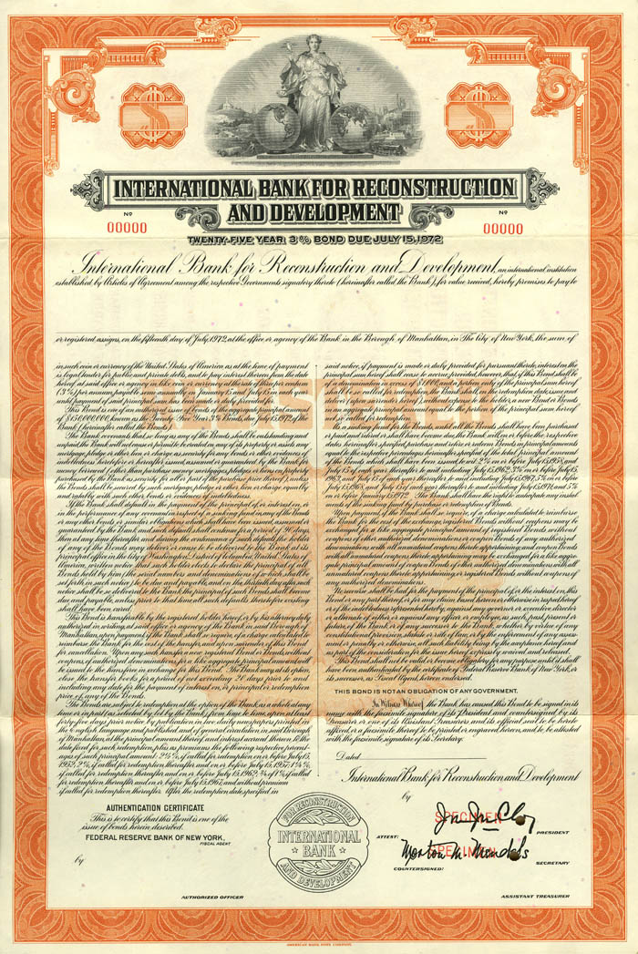 International Bank for Reconstruction and Development - Bond