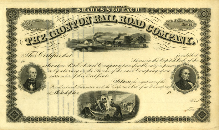 Ironton Railroad Co. - Stock Certificate