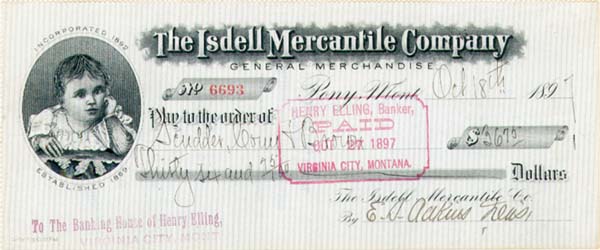 Isdell Mercantile Co. - Check