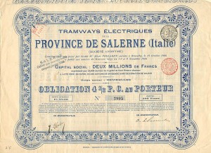 Tramways Electriques de la Province De Salerne (Italie)