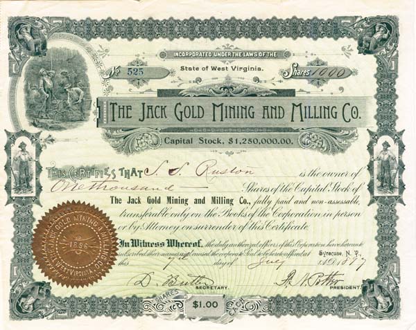 Jack Gold Mining and Milling Co. (Uncanceled)