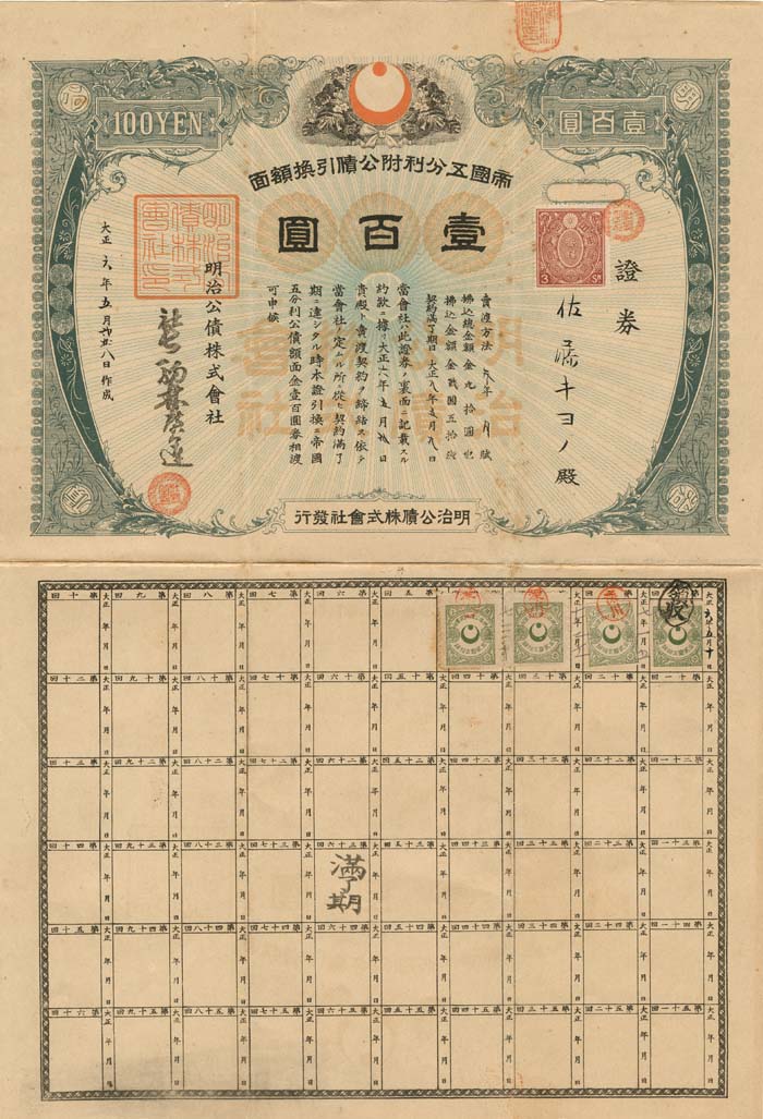 Japan World War II Treasury Bond 