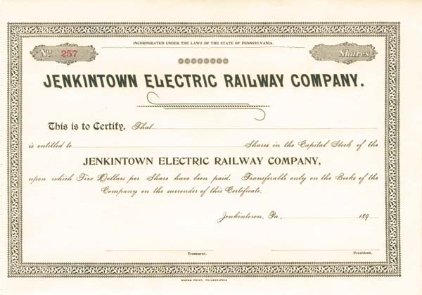 Jenkintown Electric Railway Co.