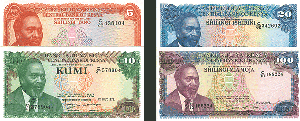 Kenya - P-15, P-16, P-17, P-18 - Set of 4 Notes - Foreign Paper Money