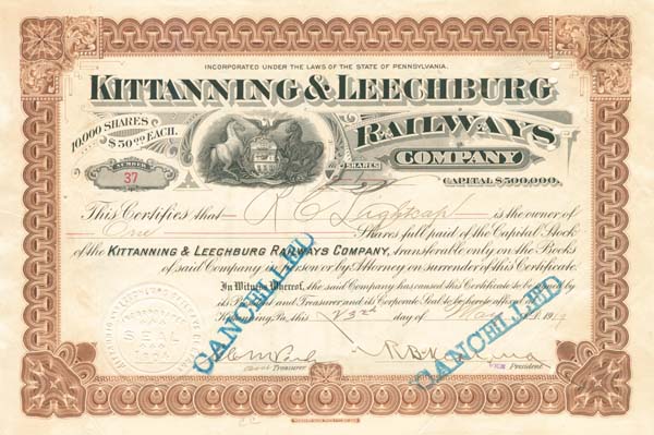 Kittanning and Leechburg Railways Co.