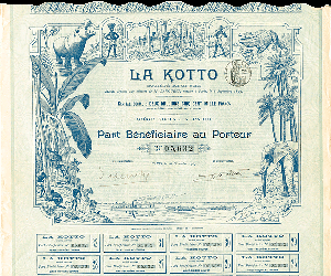 La Kotto Societe Anonyme - Stock Certificate
