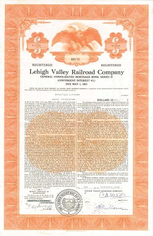Lehigh Valley Railroad Co. - Bond