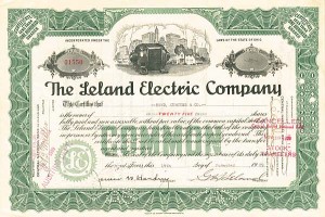 Leland Electric Co - Stock Certificate