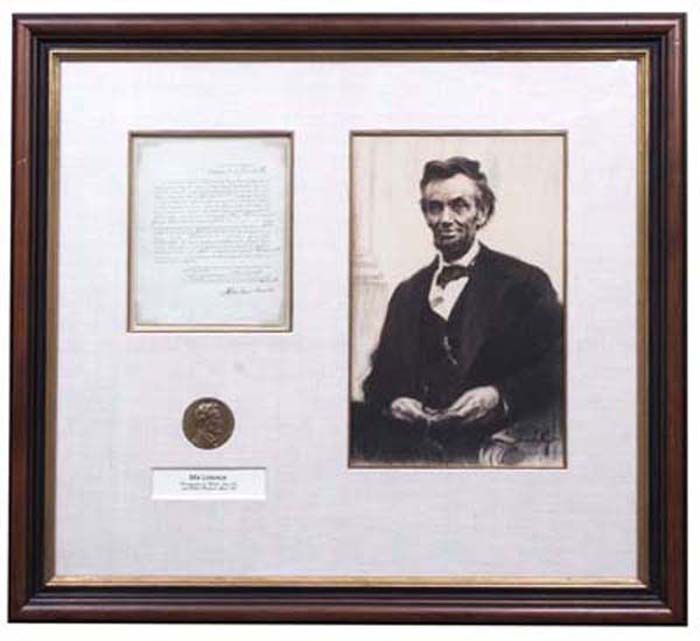 Abraham Lincoln Signed Draft Call