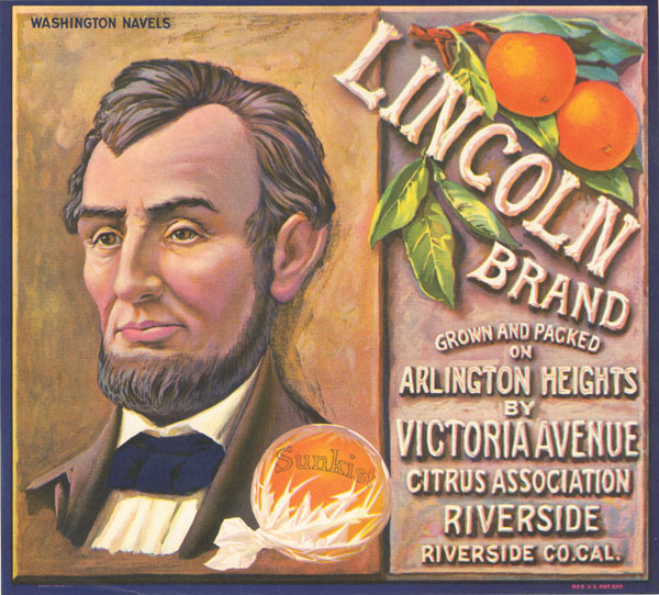 Fruit Crate Label - Lincoln Brand