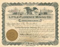 Little-Florence Mining Co. - Stock Certificate