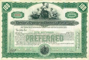 Charles Sanger Mellen - Boston Railroad Holding Co. - Stock Certificate