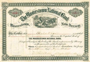 Moorestown National Bank - Stock Certificate