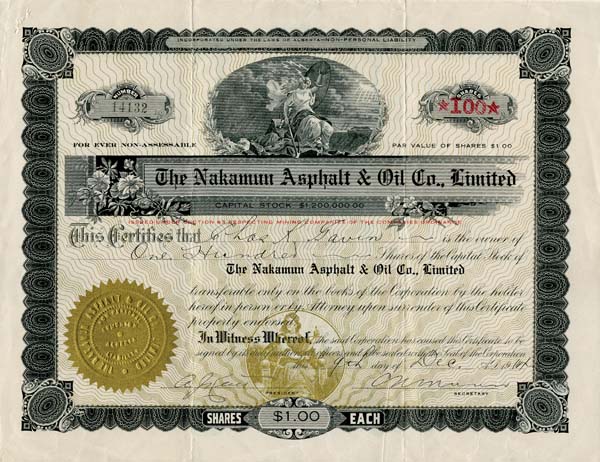 Nakamun Asphalt and Oil Co., Limited