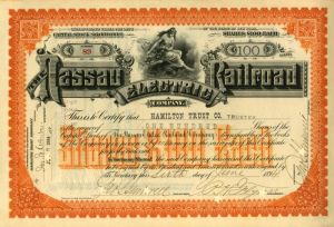 Nassau Electric Railroad - Stock Certificate