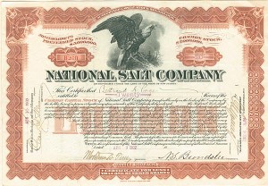 National Salt Co. - Stock Certificate