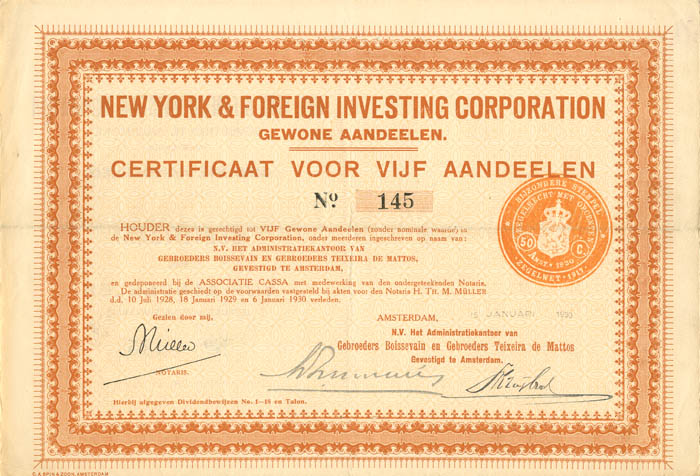New York and Foreign Investing Corporation