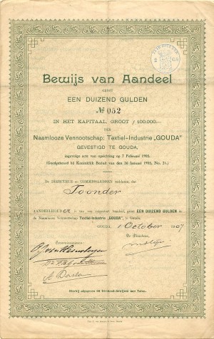 Bewijs van Aandeel