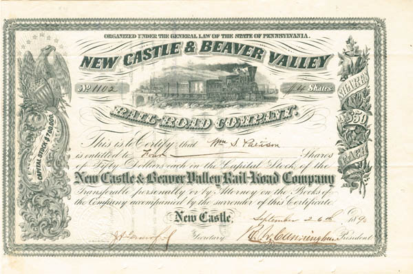 New Castle and Beaver Valley Railroad Co.