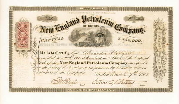 New England Petroleum Company - Stock Certificate