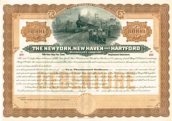 New York, New Haven and Hartford Railroad - Bond