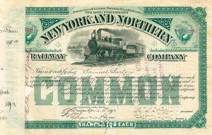 New York and Northern Railway Co. - Stock Certificate