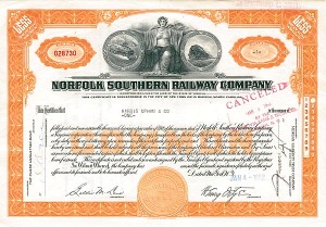 Norfolk Southern Railway - Stock Certificate