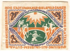 Germany - 1922 dated Silk Notgeld Currency