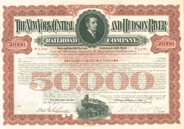 New York Central and Hudson River Railroad - Bond