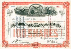 New York, Lackawanna and Western Railway - Stock Certificate